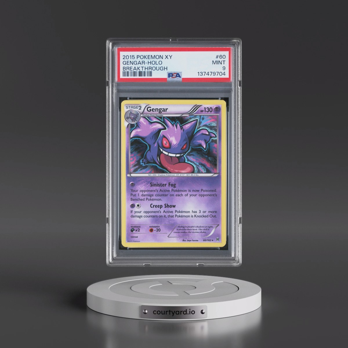 2015 Gengar - Pokémon Pokémon XY Breakthrough PSA 9 MINT